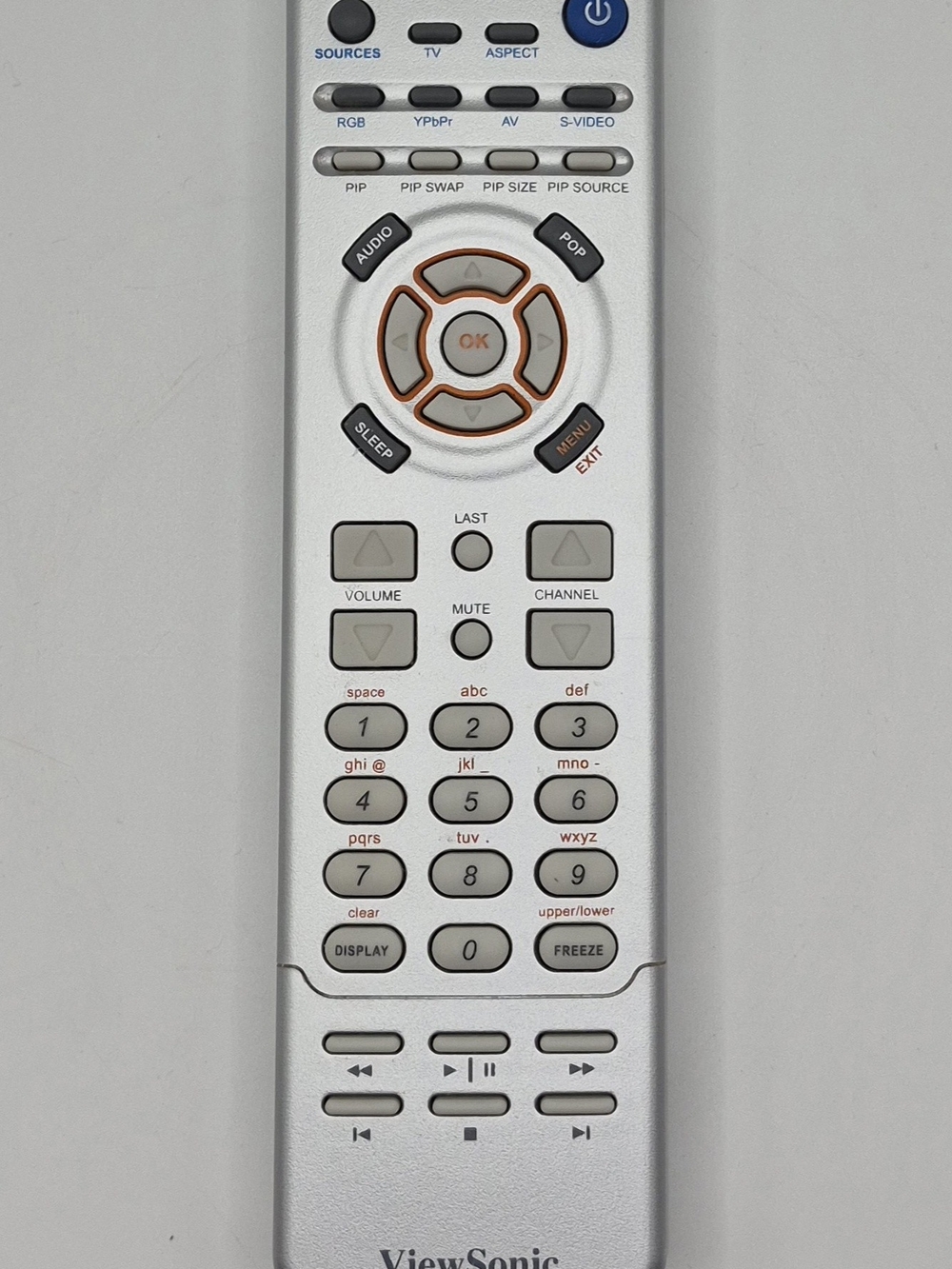 ViewSonic TV Replacement Remote Control for MMS08089043 N2000, N2700W Original